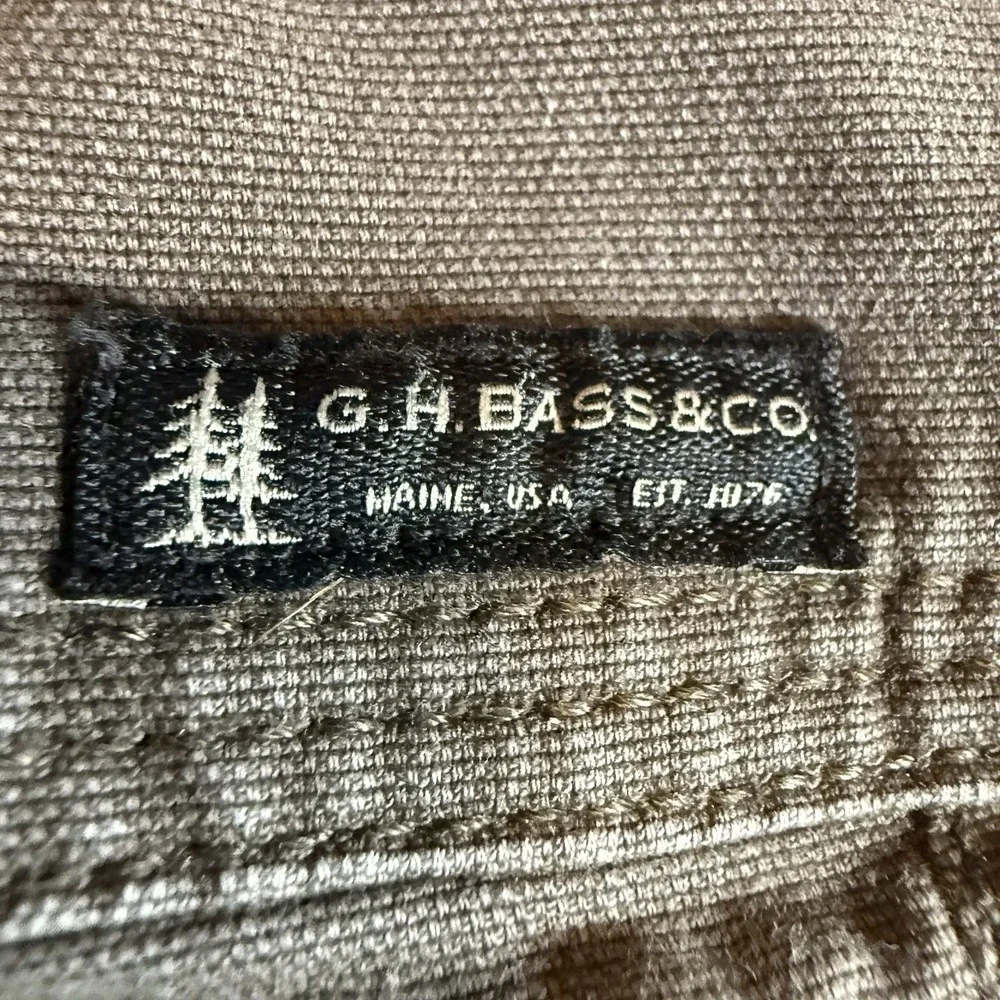 GH Bass Co Brown Canvas Hard Service Pants Men's 38x34 Outdoors Utility Workwear
